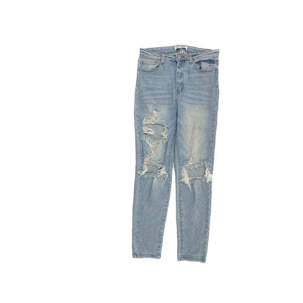 Wax Jean Collection Skinny Distressed Women's size 9 Light Blue‎ Denim jeans